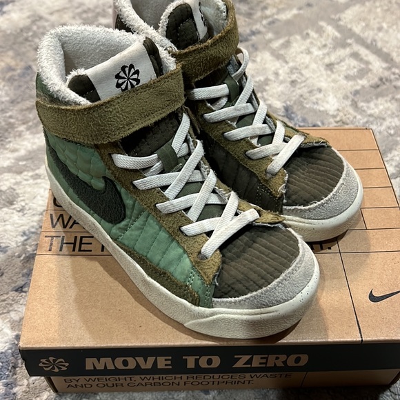 Nike Blazer Mid '77 "Oil Green/Sequoia/Sail/Medium Olive" Move to Zero Size 10.5 - Picture 4 of 5
